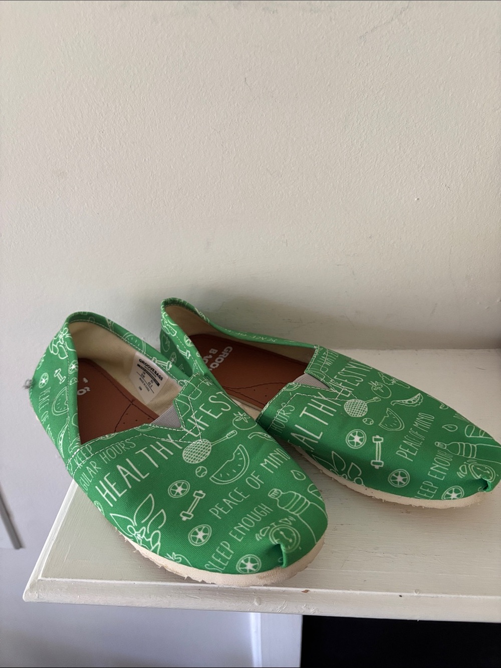 Groove Bags Slip-On Canvas Shoes with Health Print